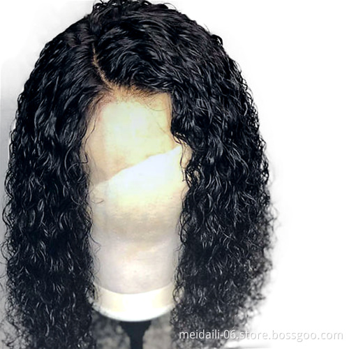 Lace Front Human Hair Wigs Brazilian Front Lace Wigs With Baby Hair Soft Black Deep Curly Style Wigs For Black Women